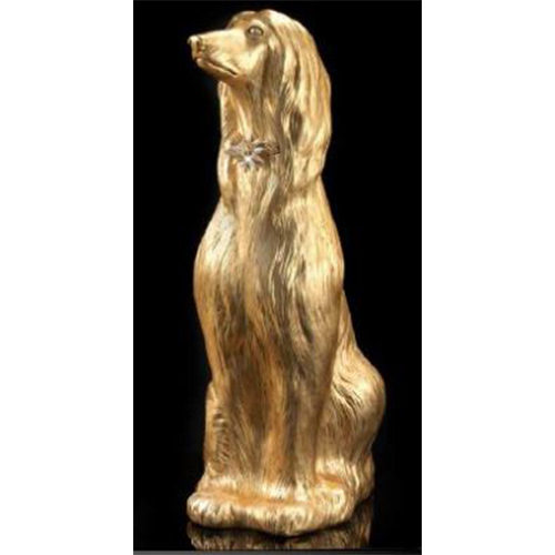 Афганская борзая с ошейником Swarovski 